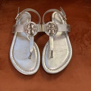 Gold tone Tory Burch Sandals